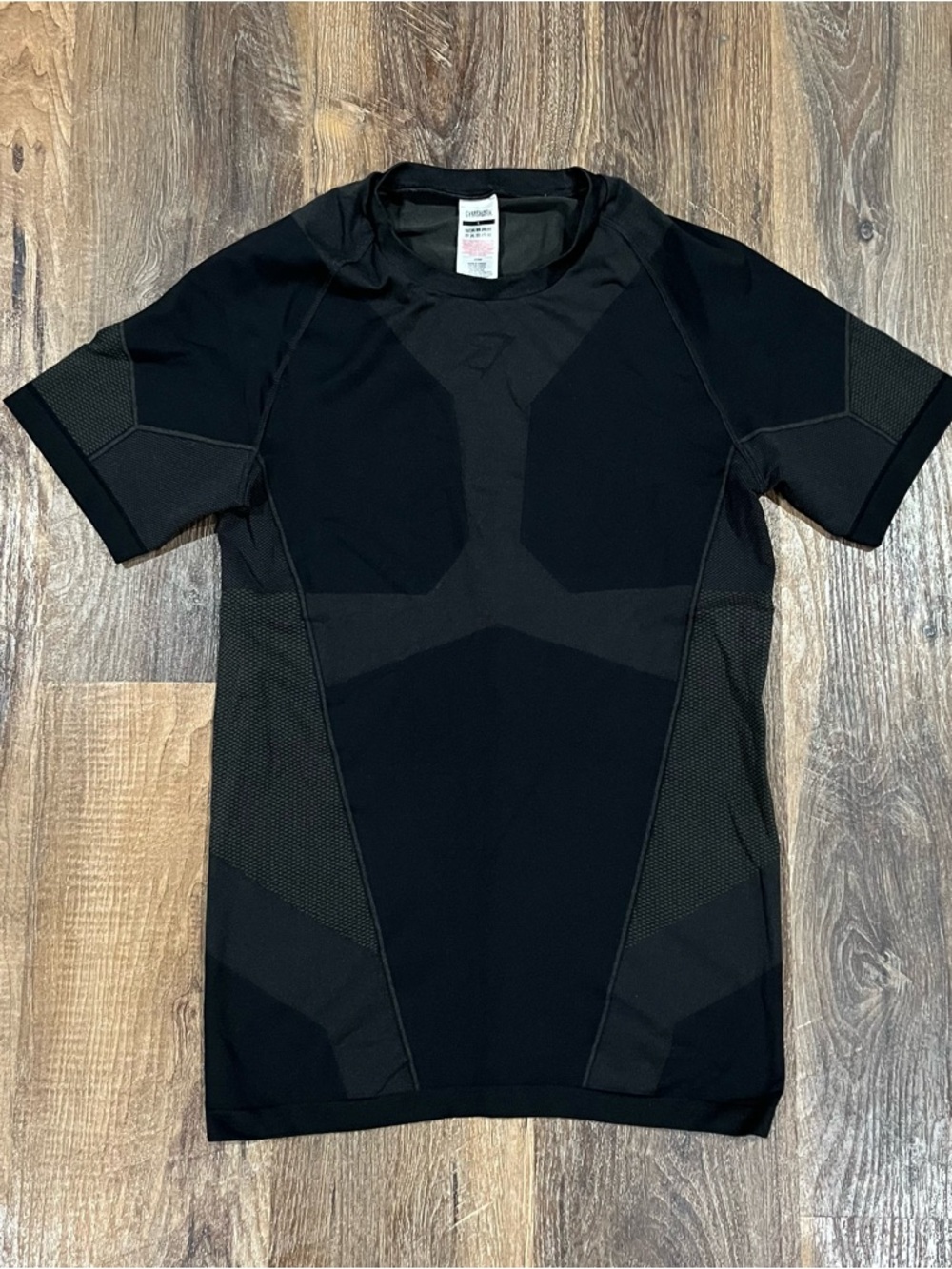 Gymshark Men's Free Force Seamless Compression Shirt Black Large Training EUC